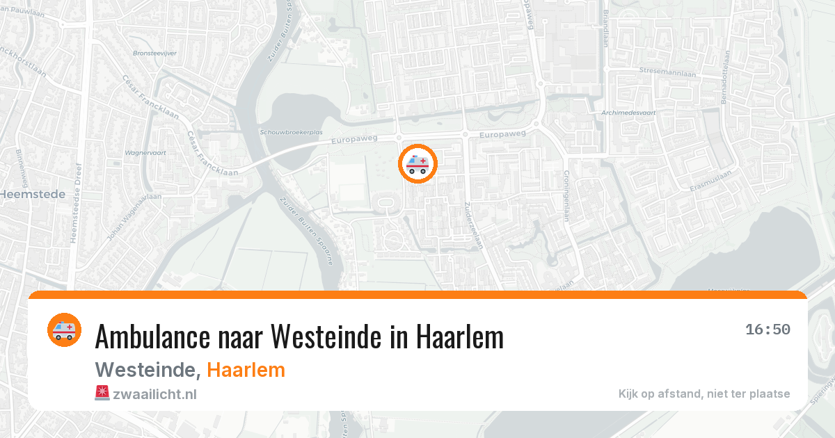 Ambulance naar Westeinde in Haarlem — 21 mrt 2026