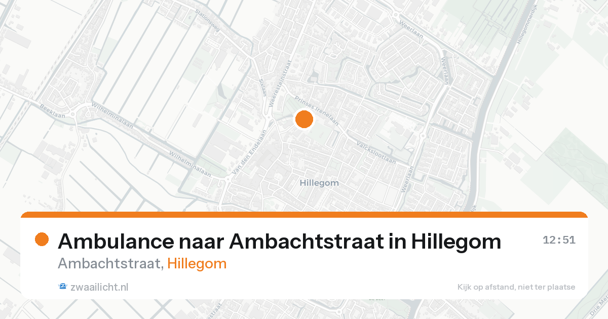 Ambulance naar Ambachtstraat in Hillegom — 21 aug 2026