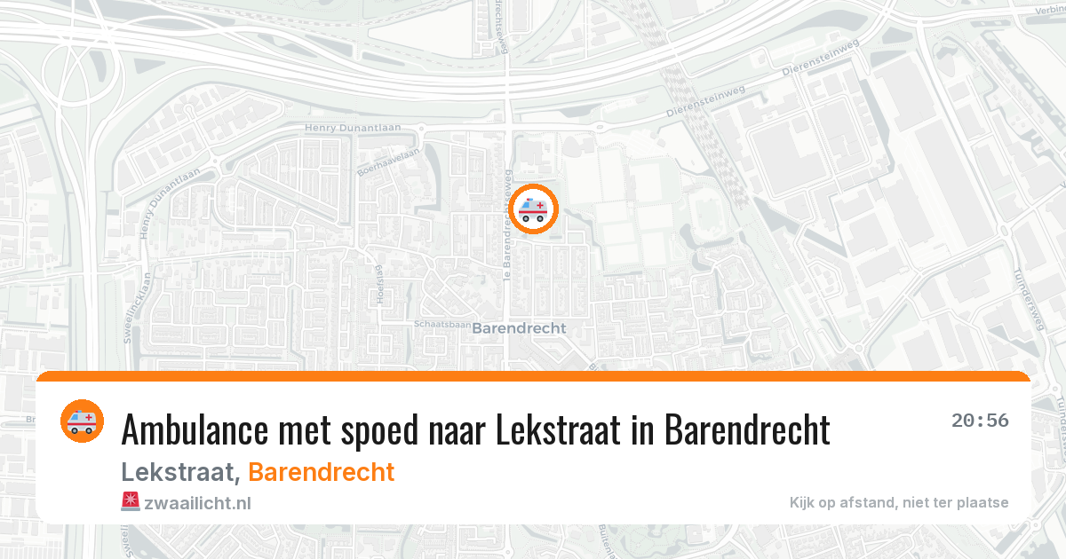 Ambulance met spoed naar Lekstraat in Barendrecht — 23 jun 2026