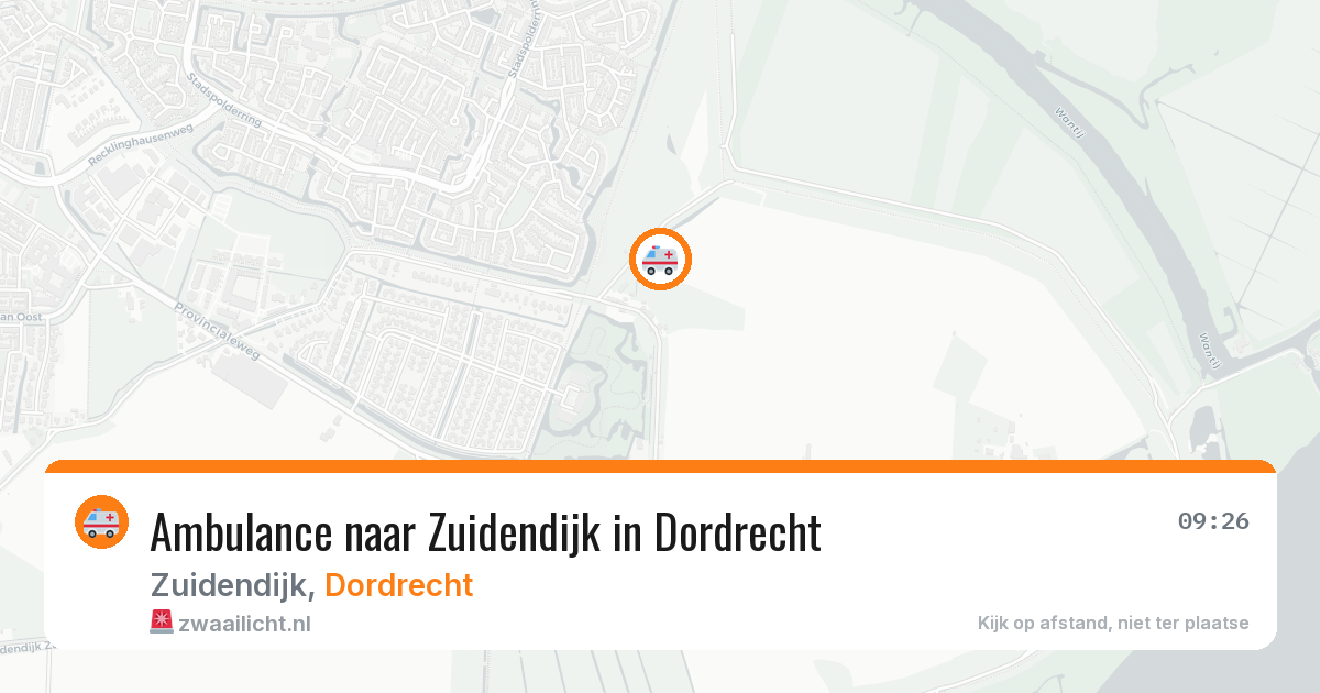 Ambulance naar Zuidendijk in Dordrecht — 18 jun 2026