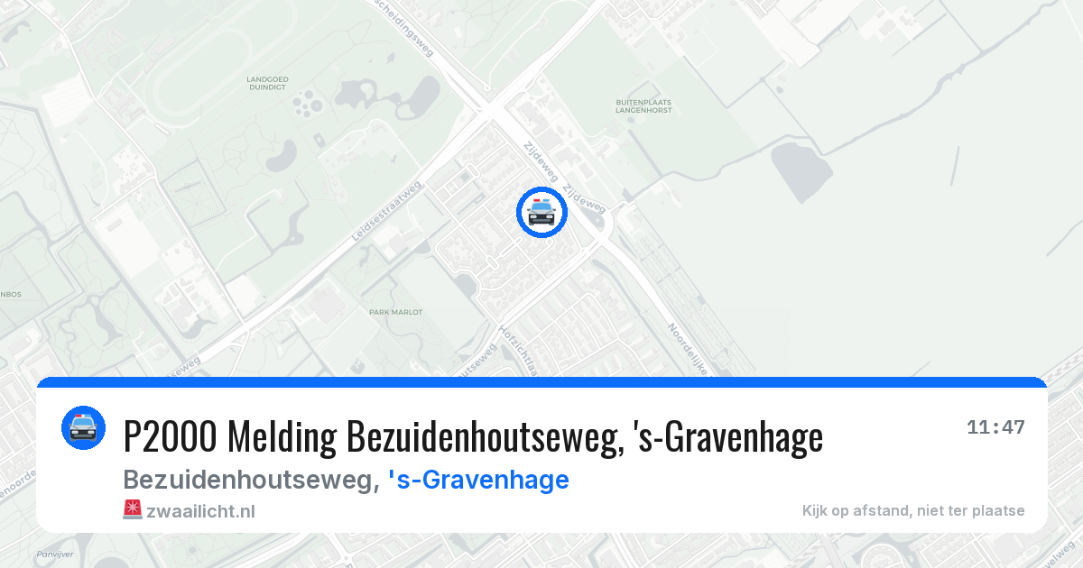 P2000 Melding Bezuidenhoutseweg, 's-Gravenhage — 5 jun 2026