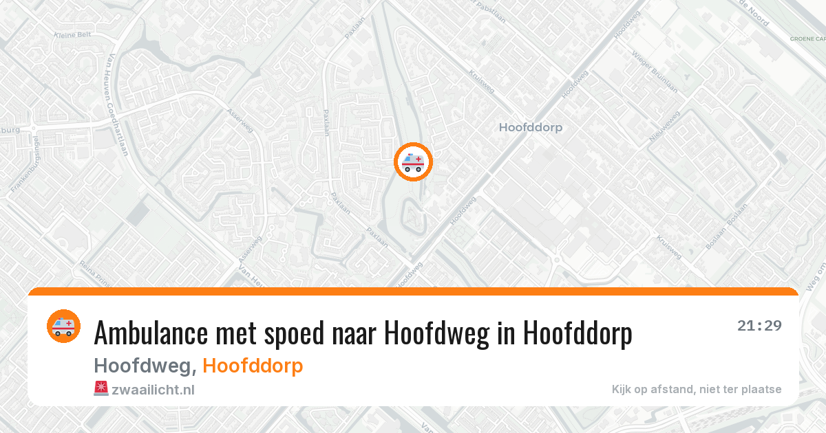Ambulance met spoed naar Hoofdweg in Hoofddorp — 1 jul 2026
