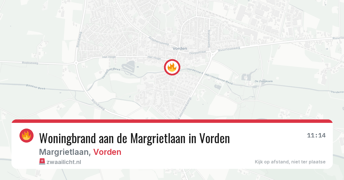 Woningbrand aan de Margrietlaan in Vorden — 30 jul 2026