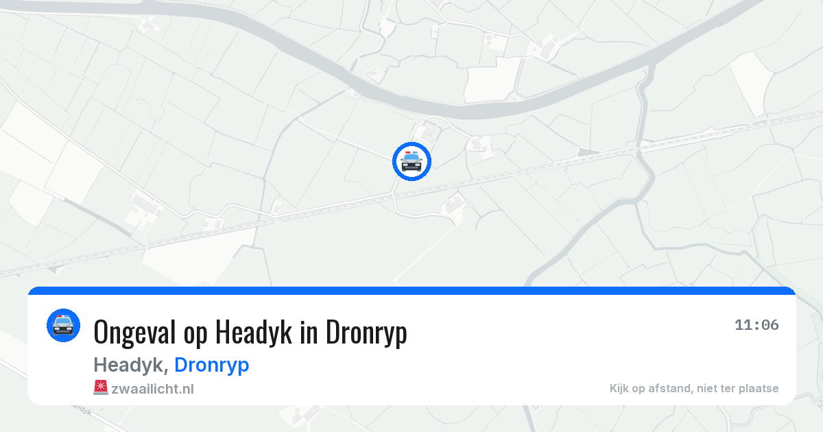 Ongeval op Headyk in Dronryp — 26 mrt 2026
