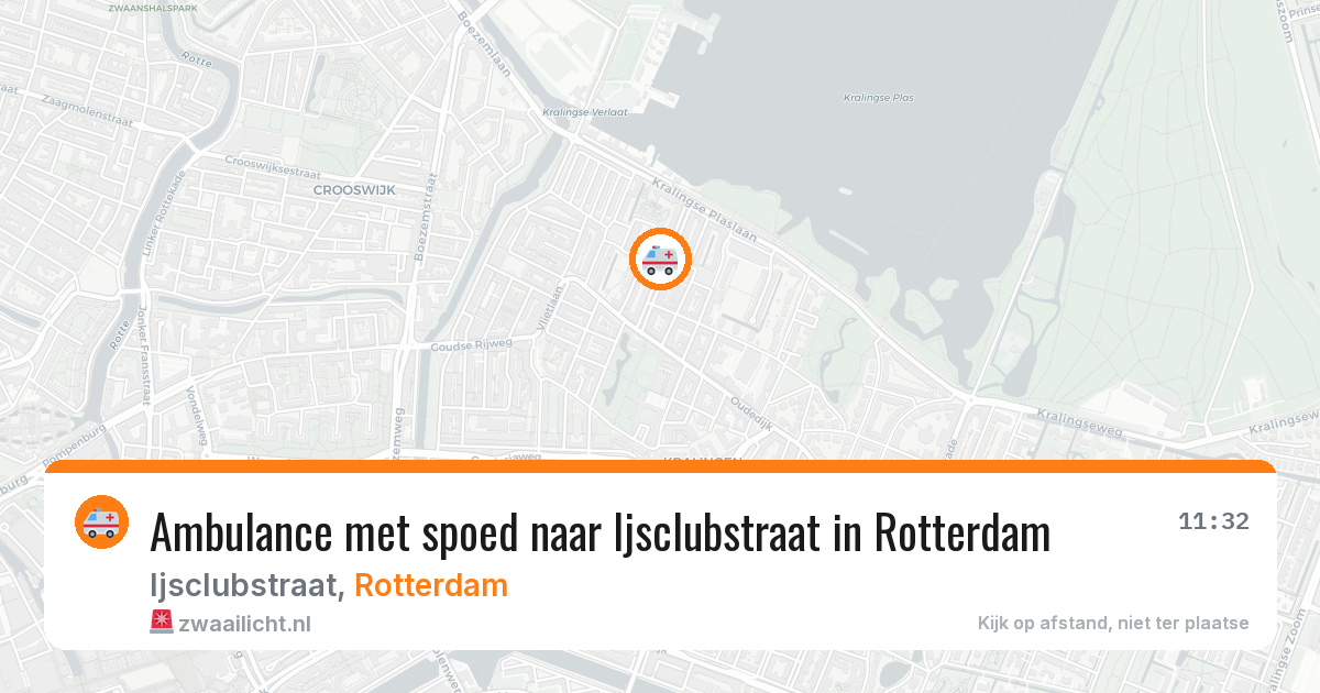 Ambulance met spoed naar Ijsclubstraat in Rotterdam — 20 jun 2026