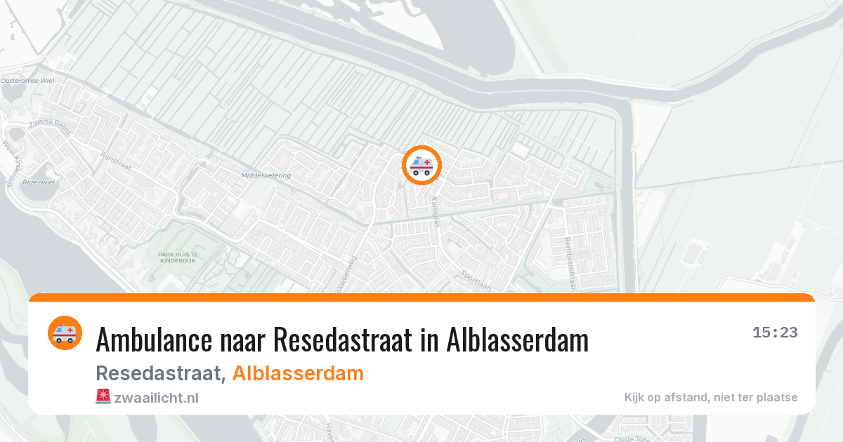 Ambulance naar Resedastraat in Alblasserdam — 7 jun 2026