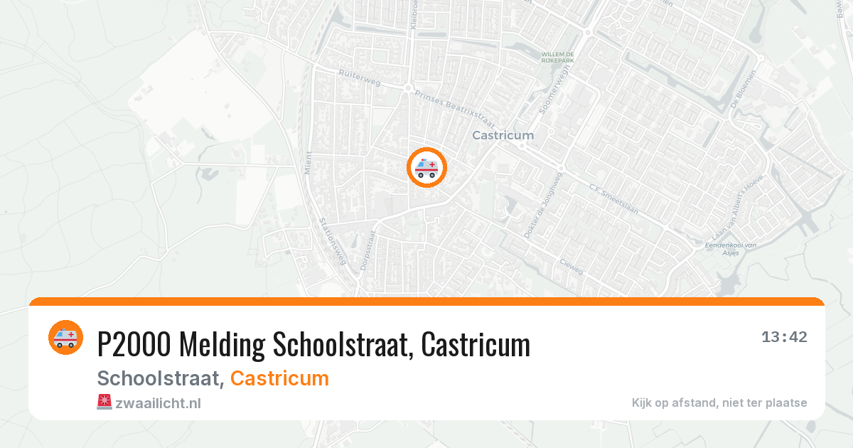 P2000 Melding Schoolstraat, Castricum — 27 feb 2026