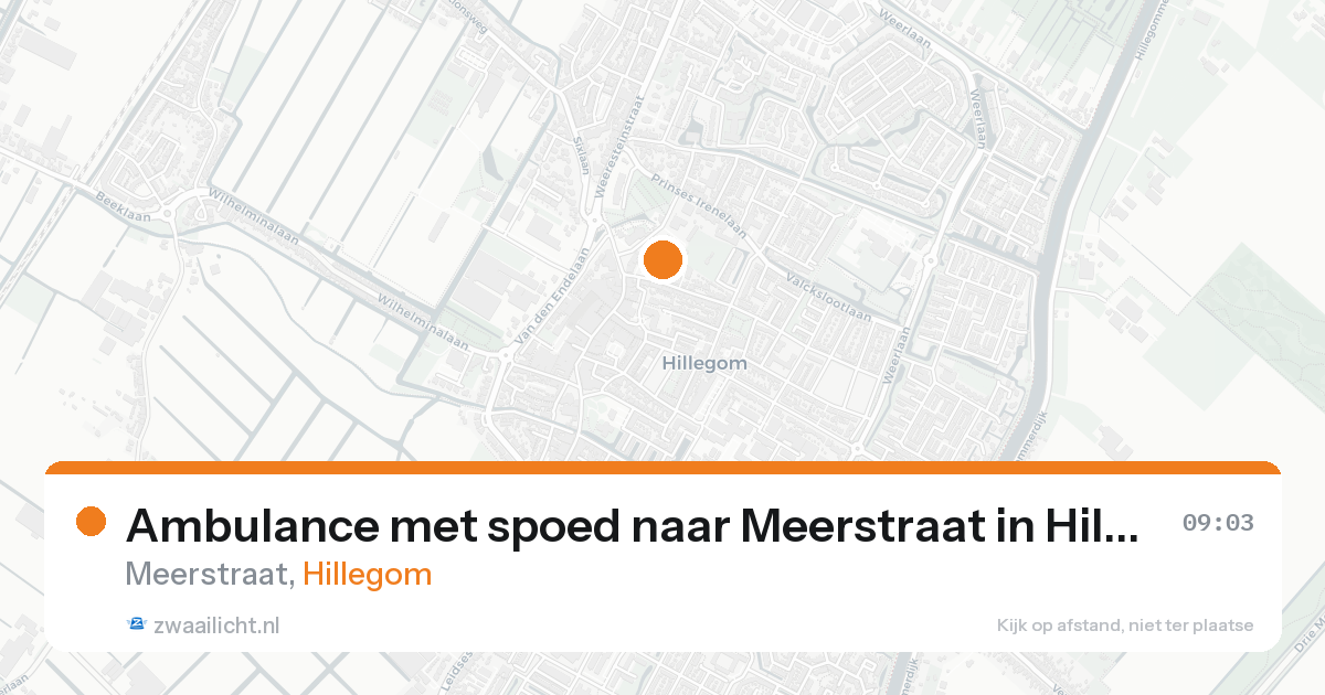 Ambulance met spoed naar Meerstraat in Hillegom — 21 mei 2026