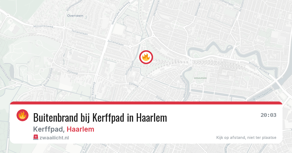 Buitenbrand bij Kerffpad in Haarlem — 20 mrt 2026