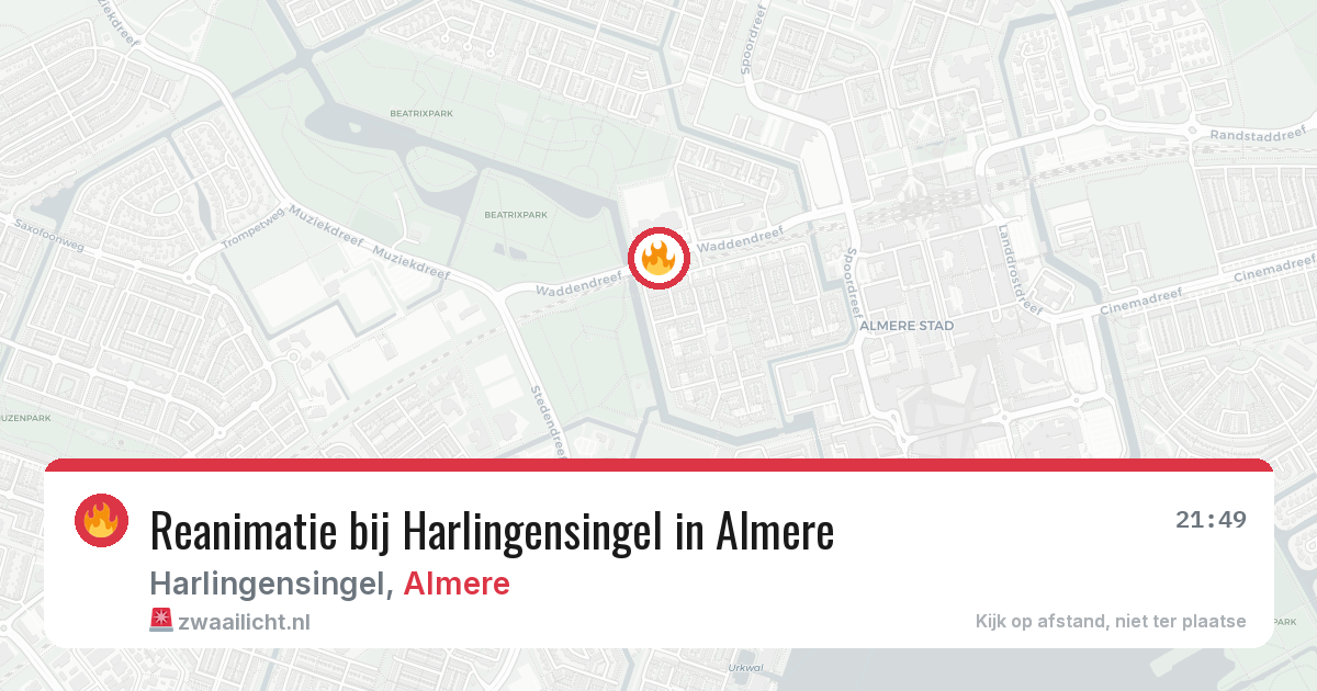 Reanimatie bij Harlingensingel in Almere — 22 feb 2026
