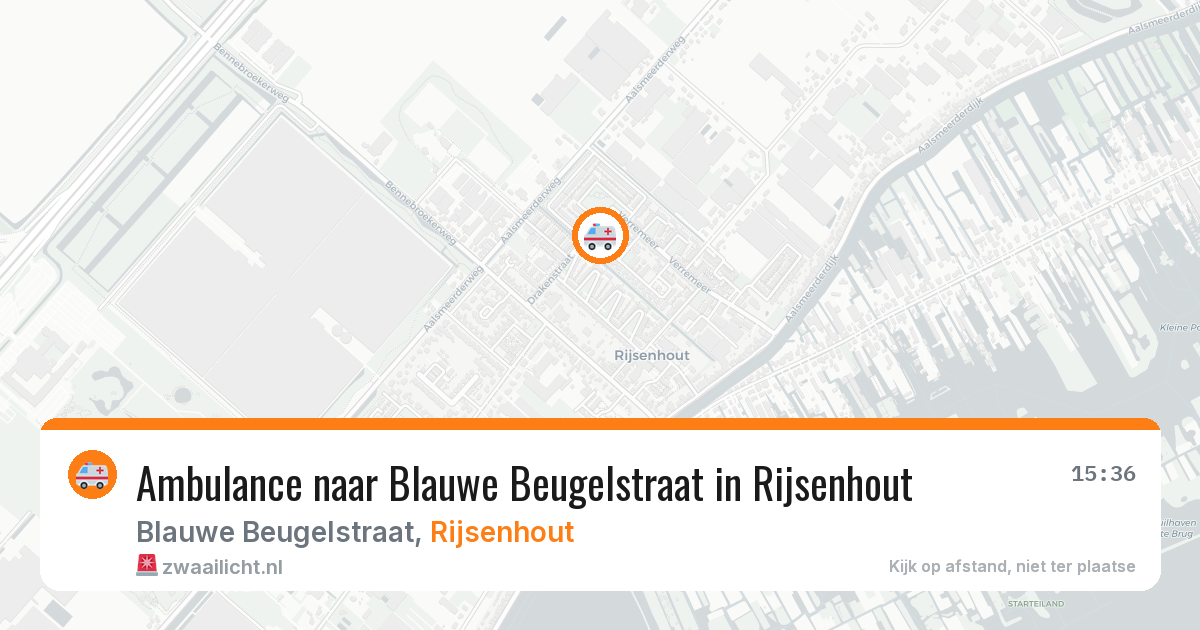 Ambulance naar Blauwe Beugelstraat in Rijsenhout — 14 mrt 2026