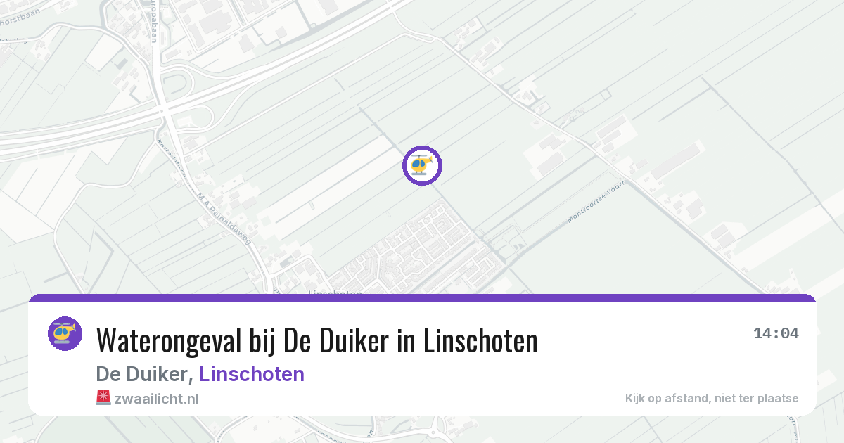 Waterongeval bij De Duiker in Linschoten — 10 mrt 2026
