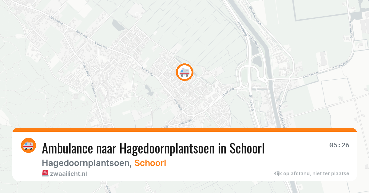 Ambulance naar Hagedoornplantsoen in Schoorl — 26 jul 2026