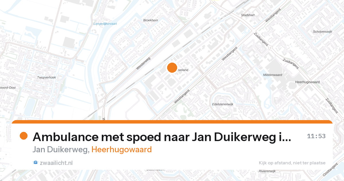 Ambulance met spoed naar Jan Duikerweg in Heerhugowaard — 28 aug 2026