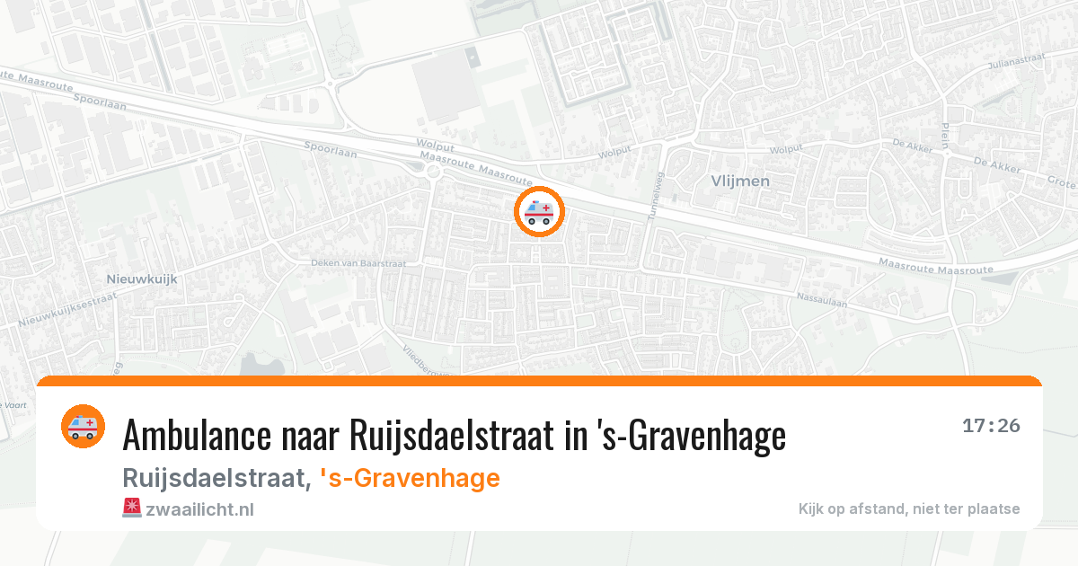 Ambulance naar Ruijsdaelstraat in 's-Gravenhage — 19 mrt 2026