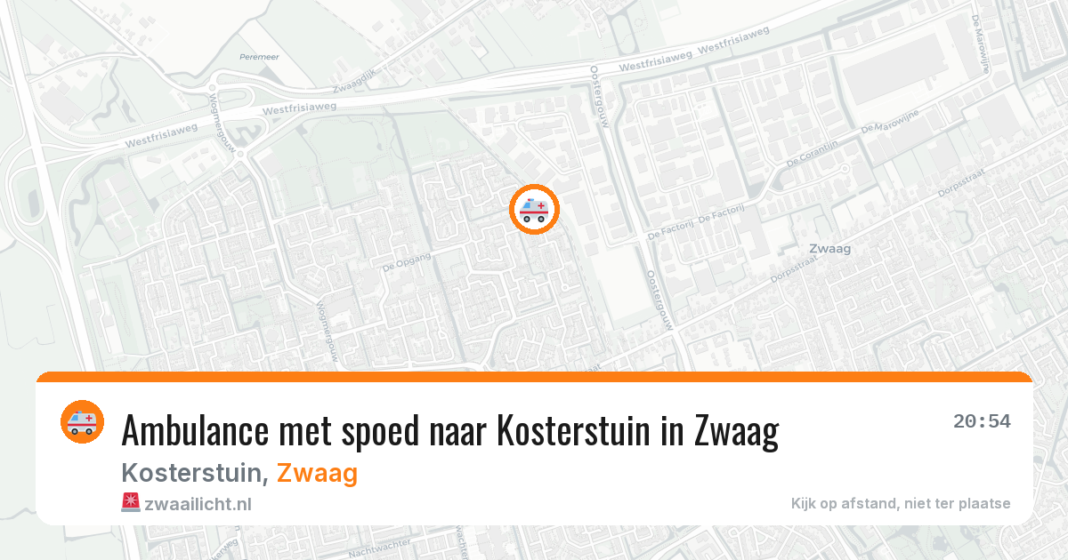 Ambulance met spoed naar Kosterstuin in Zwaag — 3 apr 2026