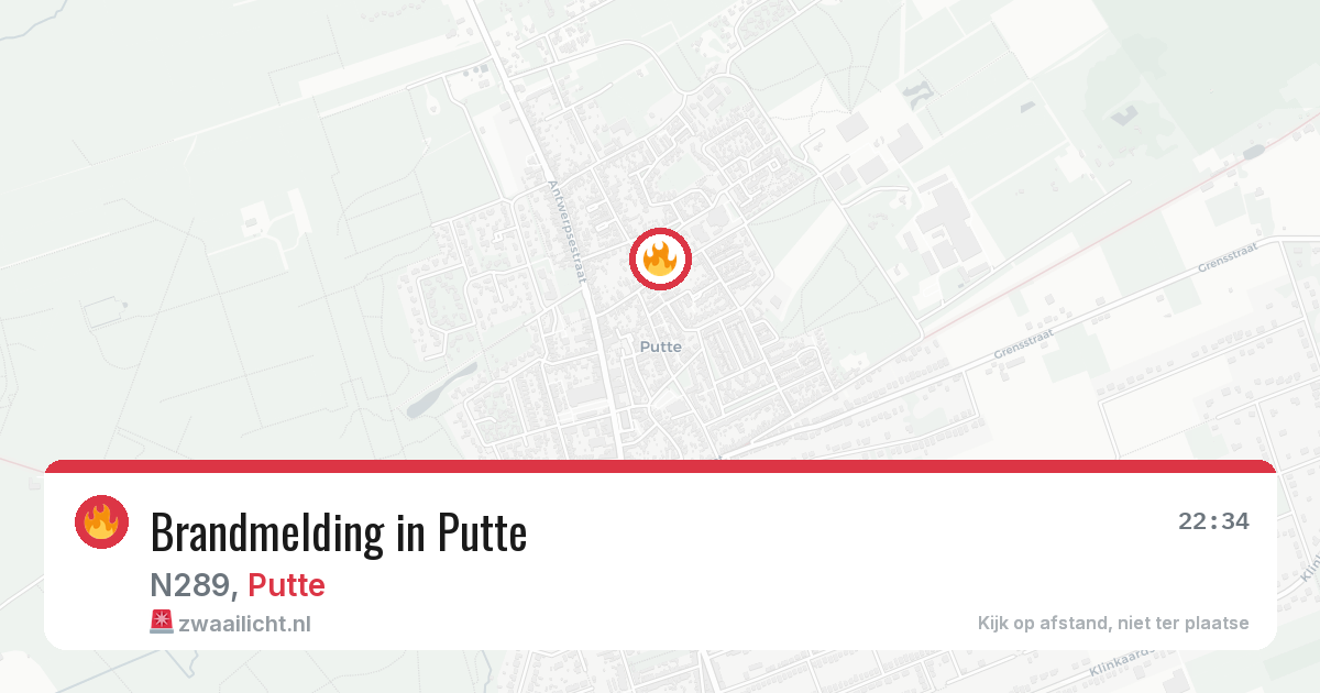Brandmelding in Putte — 3 mei 2026