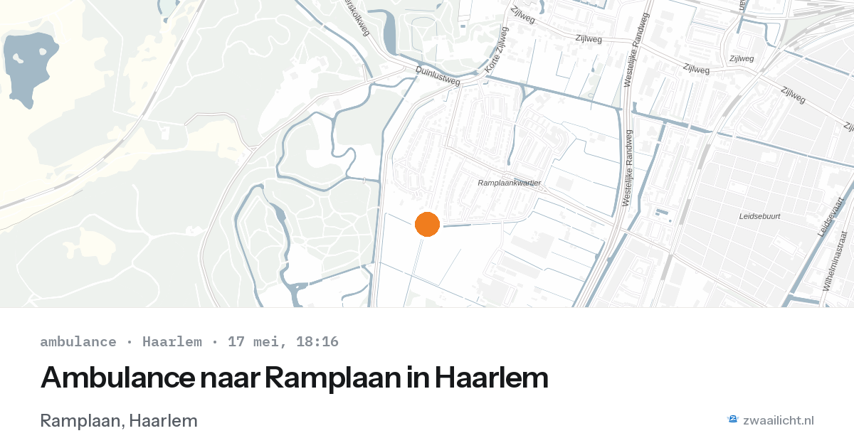 Ambulance naar Ramplaan in Haarlem — 17 mei 2026