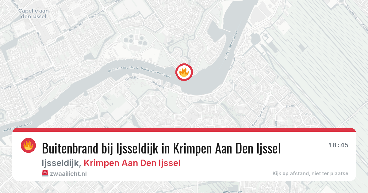 Buitenbrand bij Ijsseldijk in Krimpen Aan Den Ijssel — 6 aug 2026