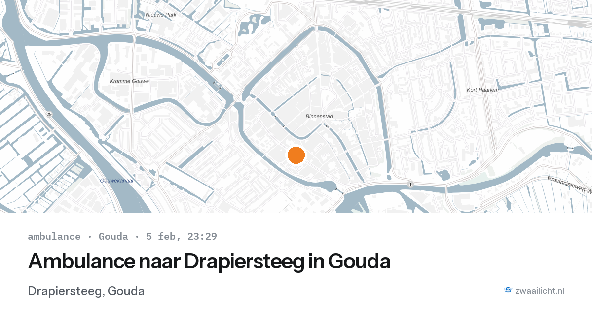 Ambulance naar Drapiersteeg in Gouda — 5 feb 2026