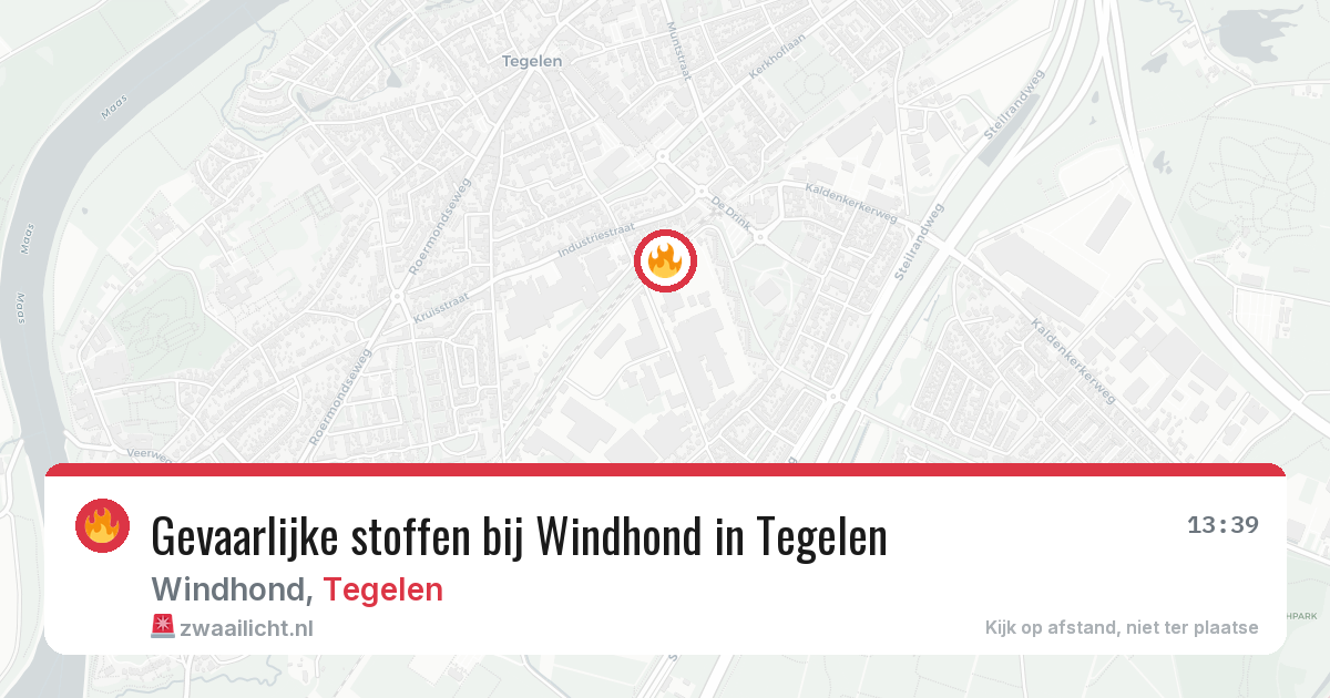 Gevaarlijke stoffen bij Windhond in Tegelen — 7 apr 2026