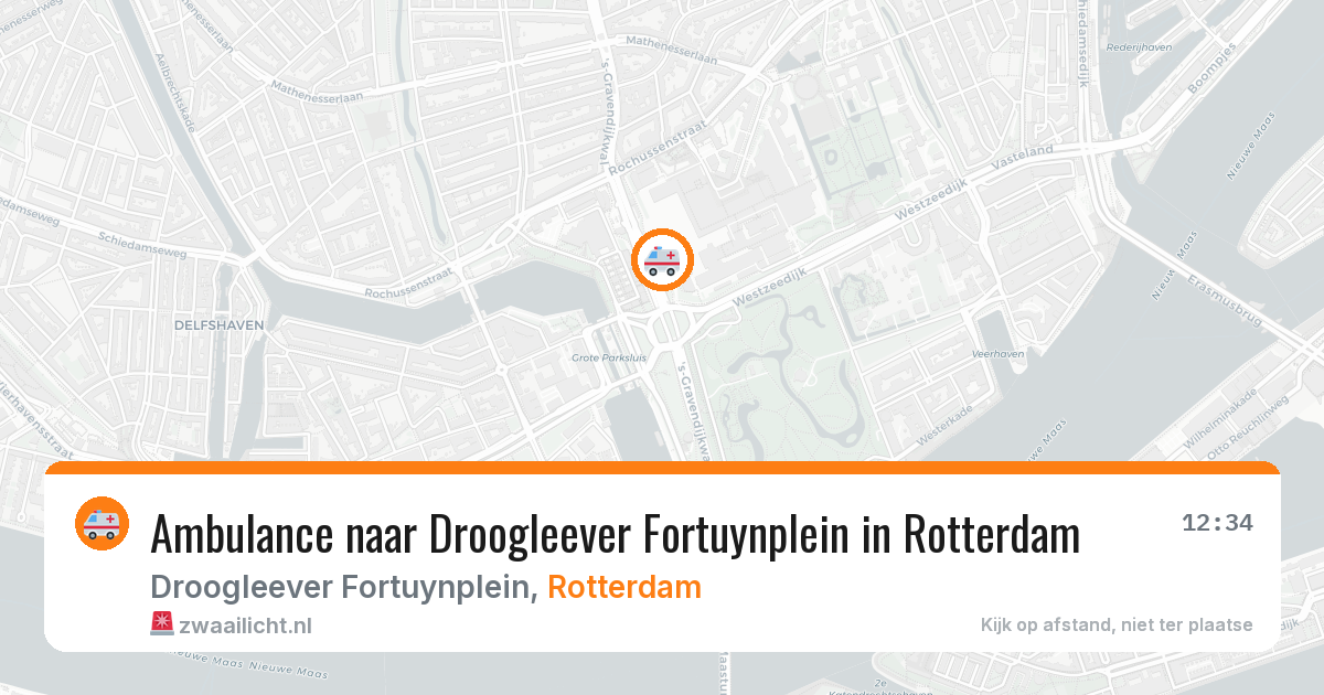 Ambulance naar Droogleever Fortuynplein in Rotterdam — 13 mei 2026