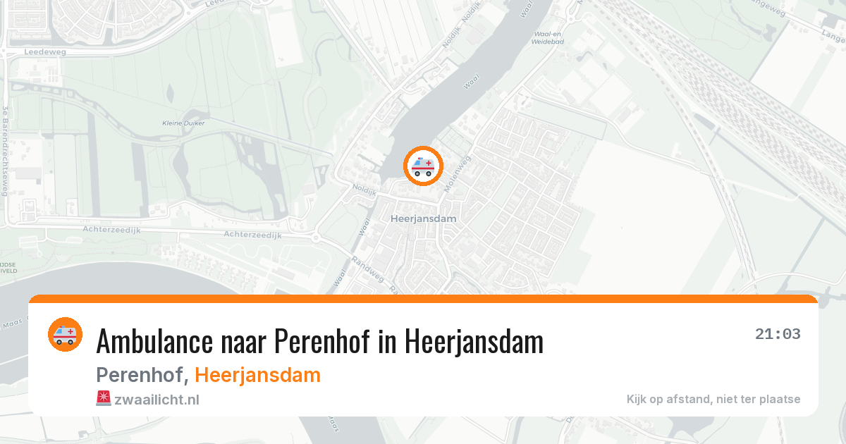 Ambulance naar Perenhof in Heerjansdam — 26 mei 2026