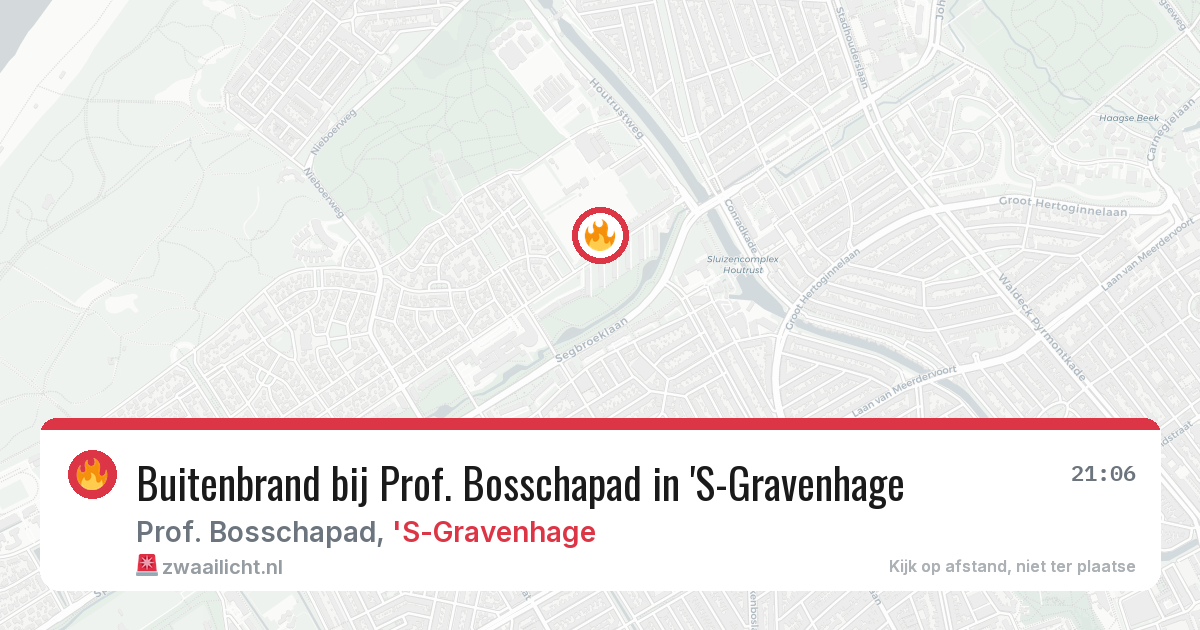Buitenbrand bij Prof. Bosschapad in 'S-Gravenhage — 2 aug 2026