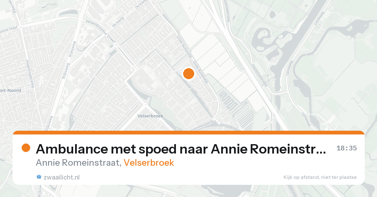 Ambulance met spoed naar Annie Romeinstraat in Velserbroek — 24 aug 2026