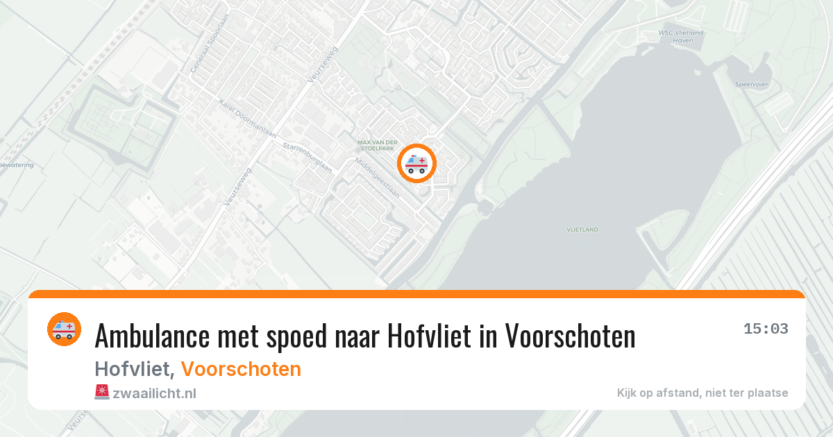 Ambulance met spoed naar Hofvliet in Voorschoten — 20 jun 2026