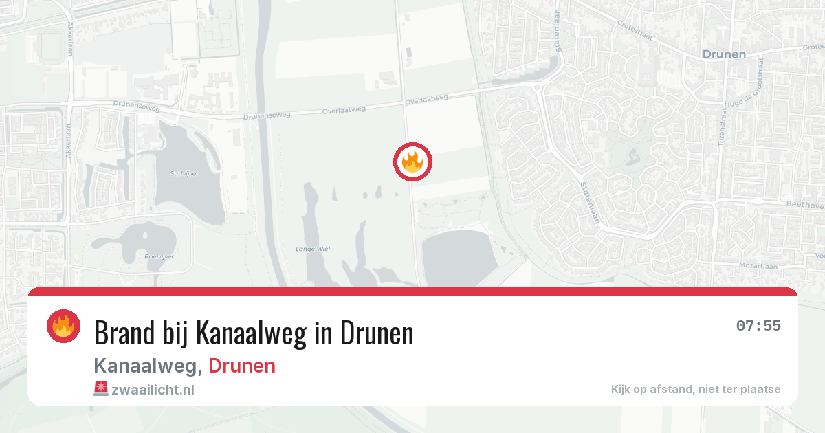 Brand bij Kanaalweg in Drunen — 1 aug 2026