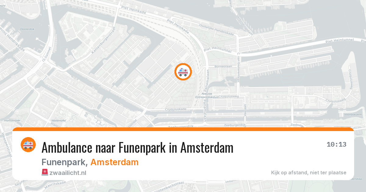 Ambulance naar Funenpark in Amsterdam — 13 mei 2026