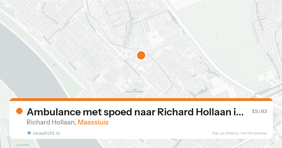 Ambulance met spoed naar Richard Hollaan in Maassluis — 30 mei 2026
