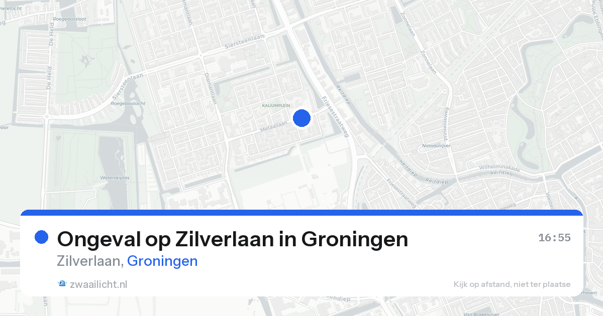Ongeval op Zilverlaan in Groningen — 14 aug 2026