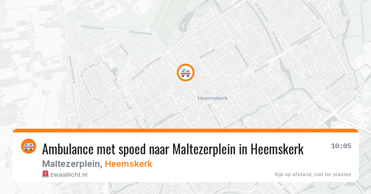 Ambulance met spoed naar Maltezerplein in Heemskerk — 29 jun 2026