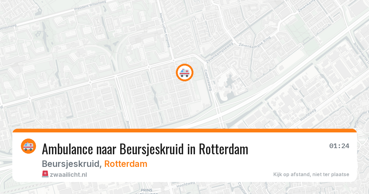 Ambulance naar Beursjeskruid in Rotterdam — 19 mrt 2026