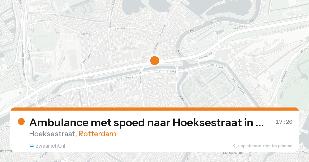 Ambulance met spoed naar Hoeksestraat in Rotterdam — 9 jul 2026
