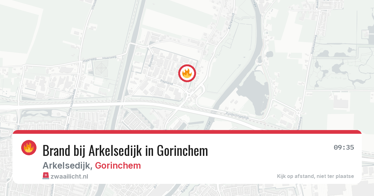 Brand bij Arkelsedijk in Gorinchem — 8 mrt 2026