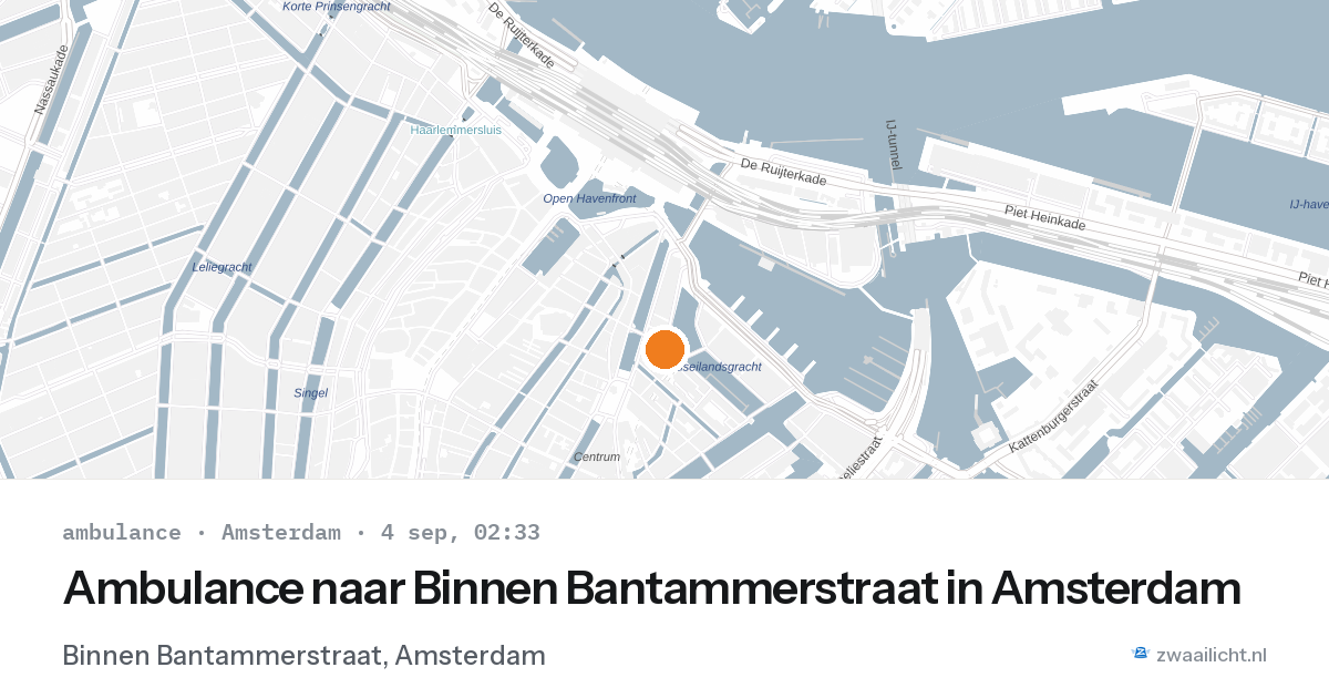 Ambulance naar Binnen Bantammerstraat in Amsterdam — 4 sep 2026