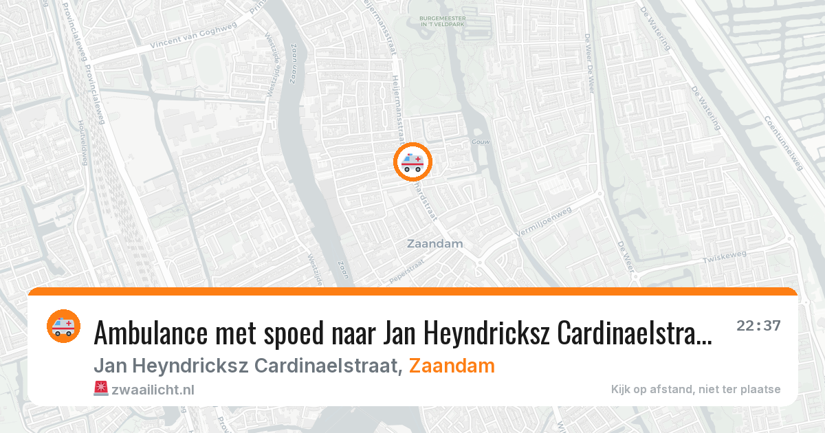 Ambulance met spoed naar Jan Heyndricksz Cardinaelstraat in Zaandam — 18 jan 2026