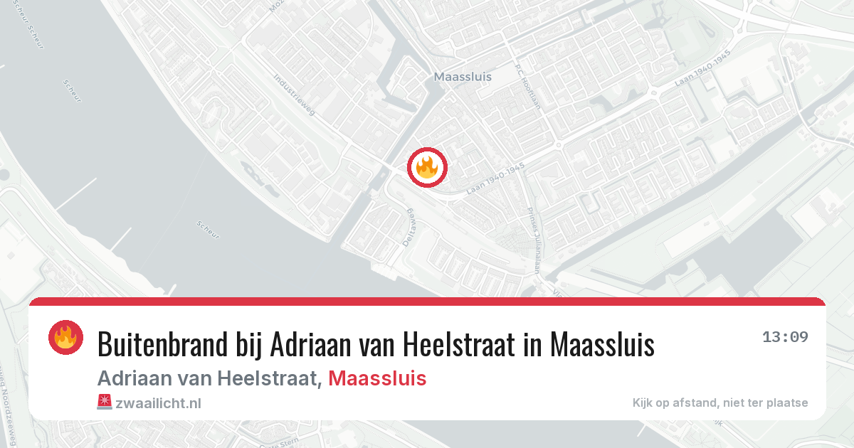 Buitenbrand bij Adriaan van Heelstraat in Maassluis — 5 mei 2026