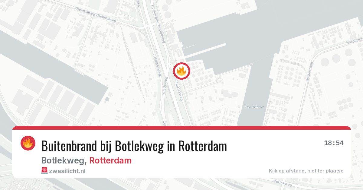 Buitenbrand bij Botlekweg in Rotterdam — 13 aug 2026