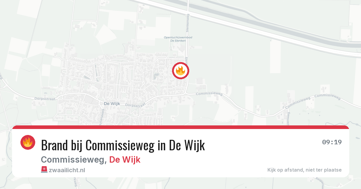 Brand bij Commissieweg in De Wijk — 6 aug 2026