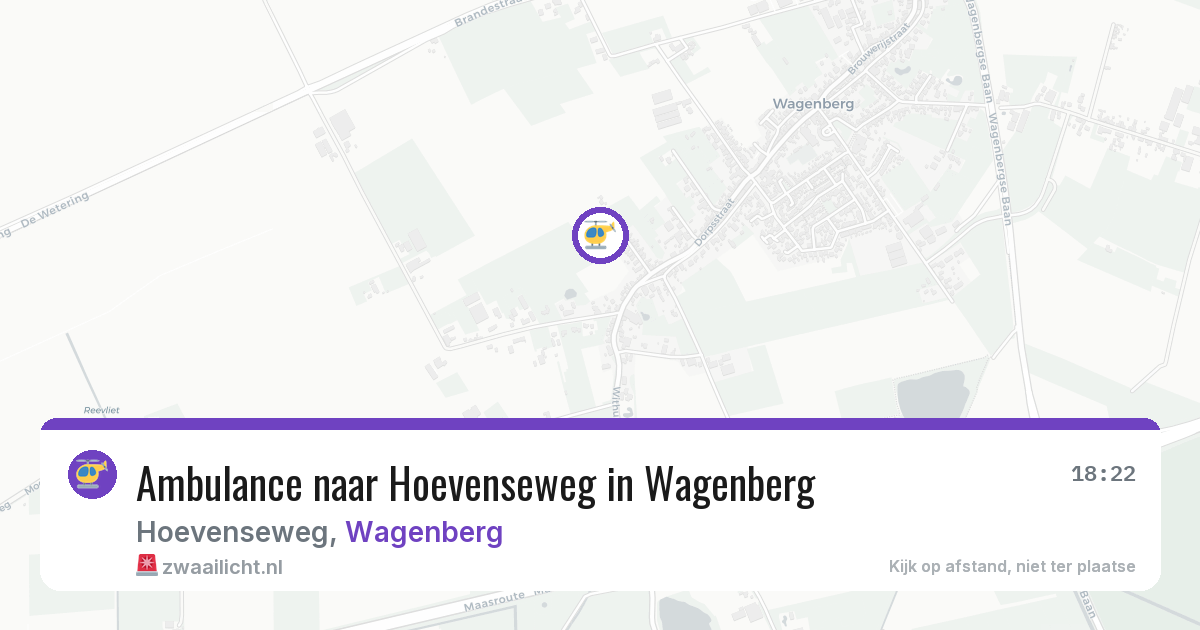 Ambulance naar Hoevenseweg in Wagenberg — 17 jun 2026