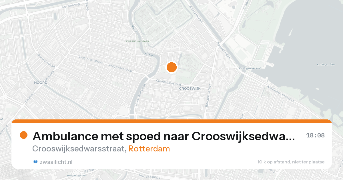 Ambulance met spoed naar Crooswijksedwarsstraat in Rotterdam — 20 aug 2026