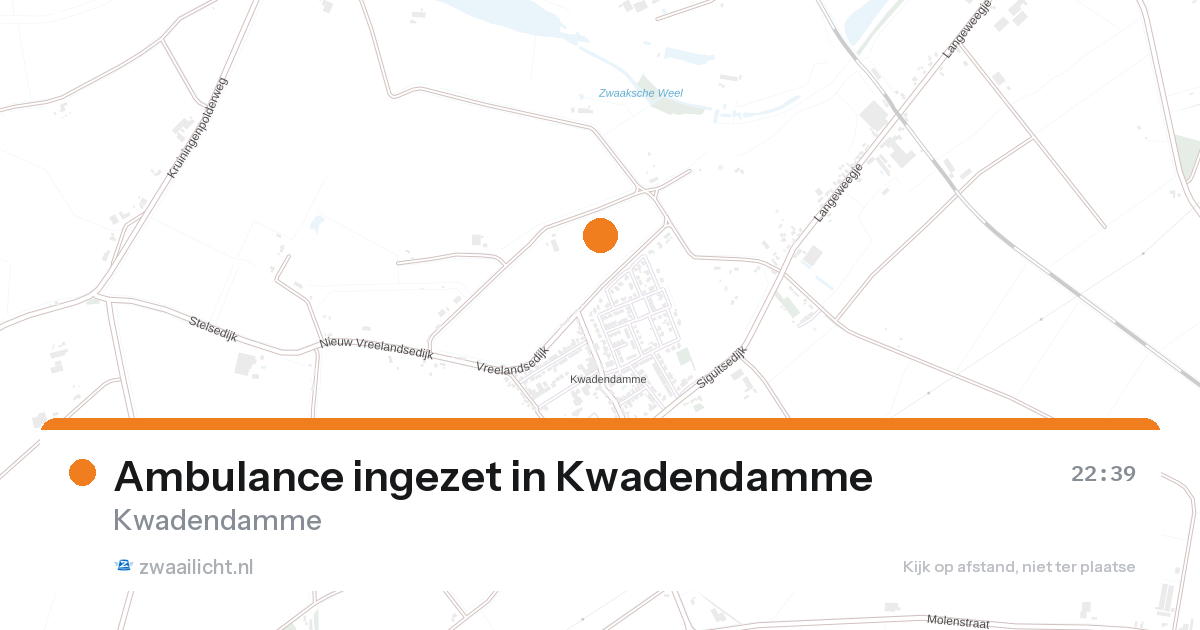 Ambulance ingezet in Kwadendamme — 27 aug 2026