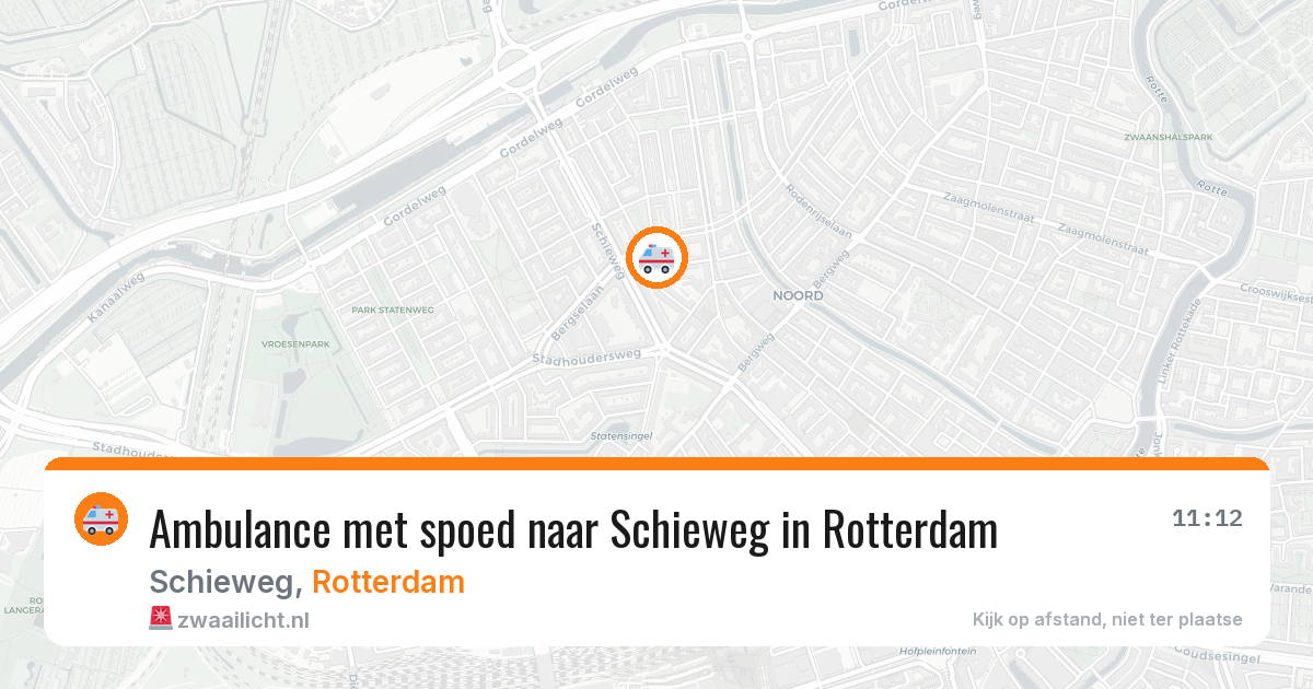 Ambulance met spoed naar Schieweg in Rotterdam — 27 jun 2026