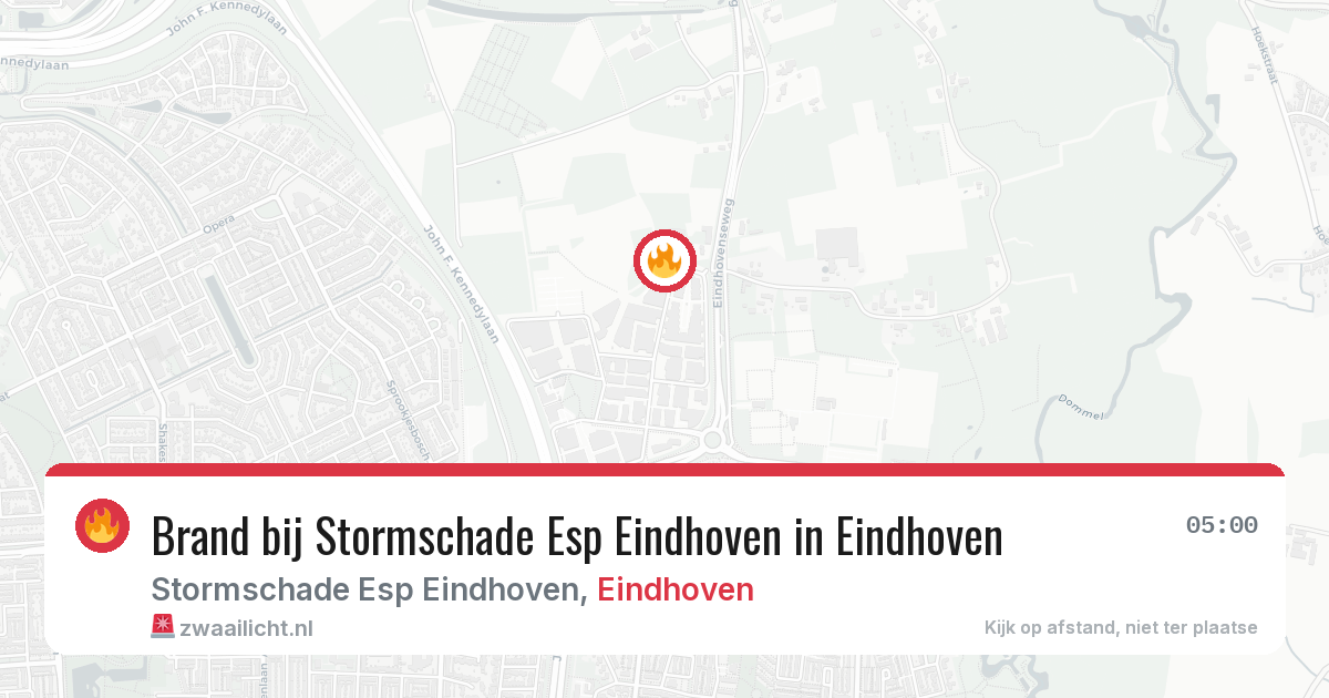 Brand bij Stormschade Esp Eindhoven in Eindhoven — 28 jun 2026
