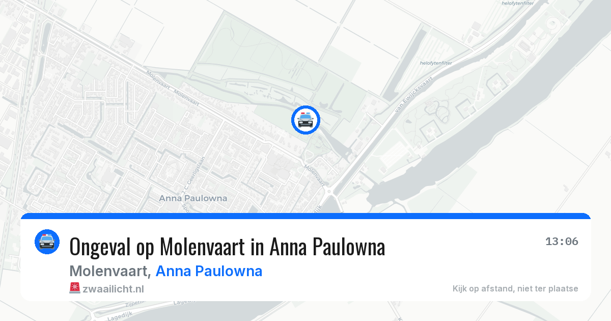 Ongeval op Molenvaart in Anna Paulowna — 4 aug 2026