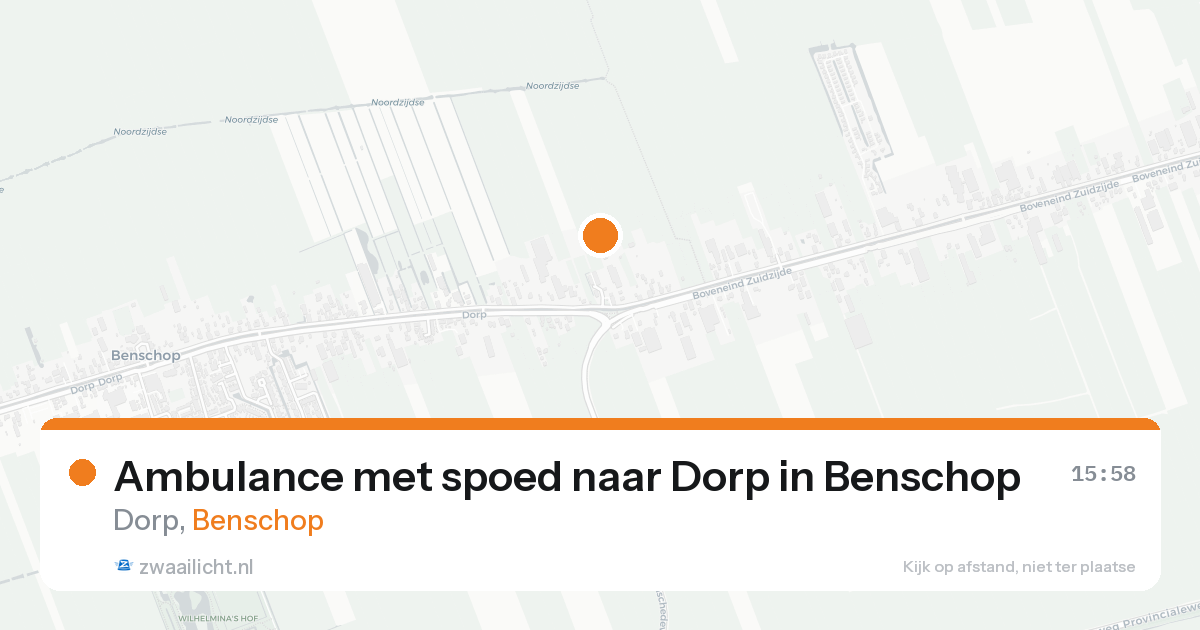 Ambulance met spoed naar Dorp in Benschop — 8 aug 2026